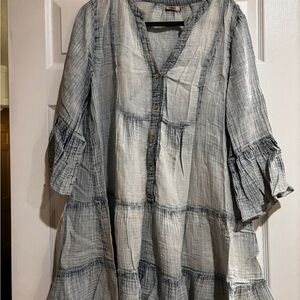 Faherty Light Blue Denim dress